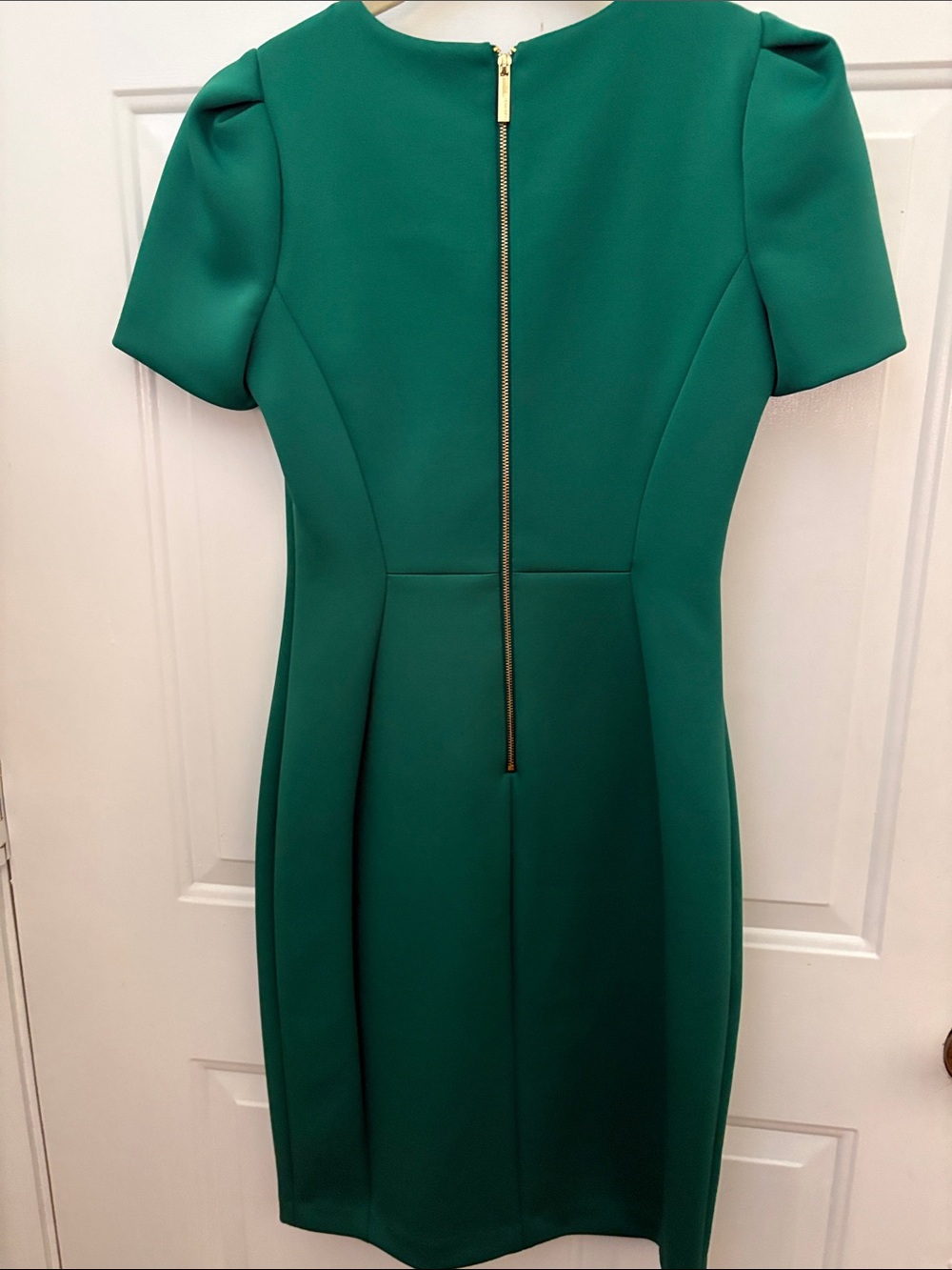 Calvin Klein Emerald Green Midi Sheath Dress - Picture 3 of 4